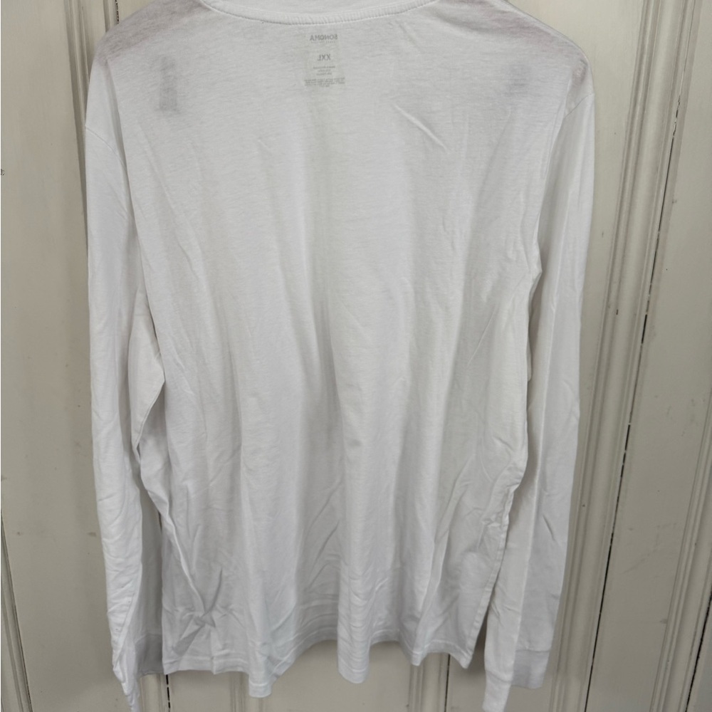 Sonoma White Long Sleeve Men's Tee - Picture 4 of 4